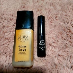 SOLD!💰LAURA GELLER Filter First Luminous Foundation-Caramel &  Lipstick-Vanilla